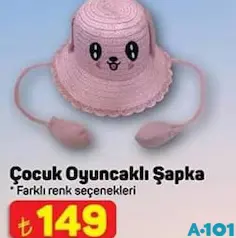 ÇOCUK OYUNCAKLI ŞAPKA fiyat ve kampanya bilgisi